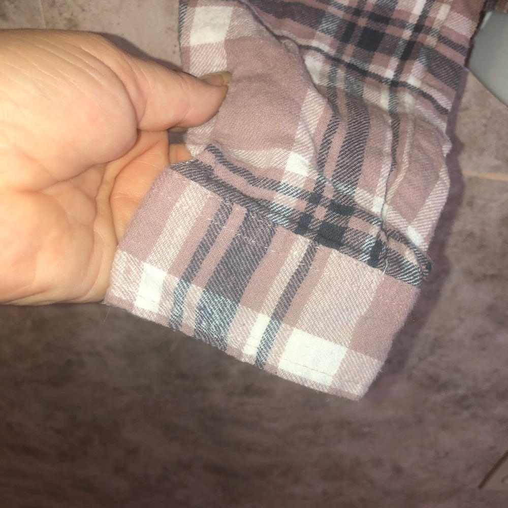 Rue 21 Long Sleeve Tie-Front Plaid Hoodie Top - Picture 4 of 10